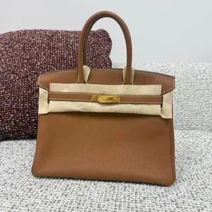Pre-owned HERMÈS leather Tote Bags Hermes Birkin 30 in Gold Hardware Togo Remaining:12,000$ [Full price:22,000$] [2/2]
