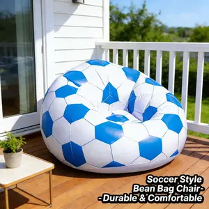 Inflatable Sofa Football Basketball Shape Portable Foldable Recliner Lounge Chair for Music Festivals Outdoor Camping Dormitory Balcony Office