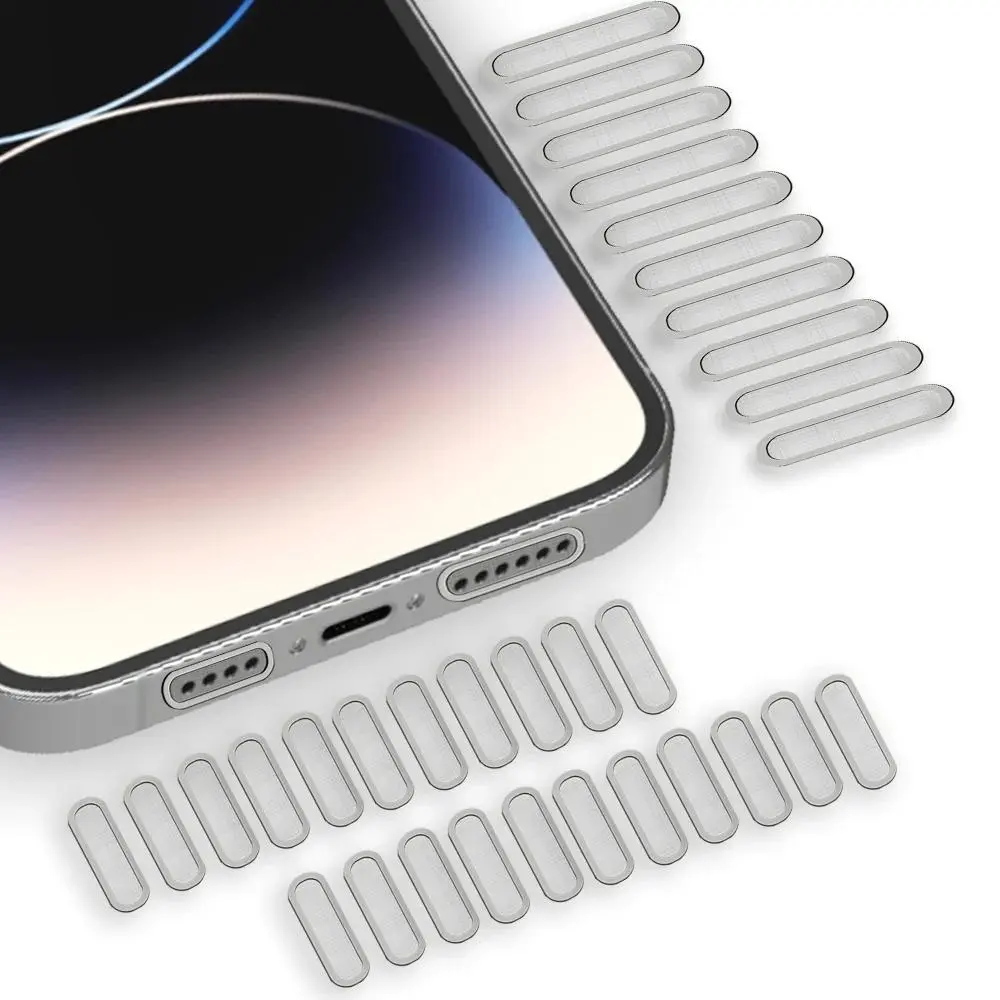 Phone Speaker Anti-dust Sticker & Tweezers, Long & Short Dust Proof Net Protective Film for iPhone Xiaomi Phone, Portable Mini Protective Stickers for Phone Speaker