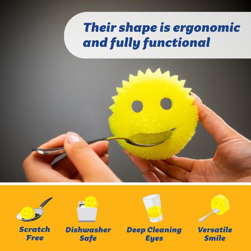 Scrub Daddy 3 Scrub Daddy Sponges & 3 Scrub Mommy Kitchen Sponges - Scratch-Free for Dishes & Multipurpose Cleaning - BPA Free & Made with Polymer Foam - Stain & Odor Resistant (8 Pack)