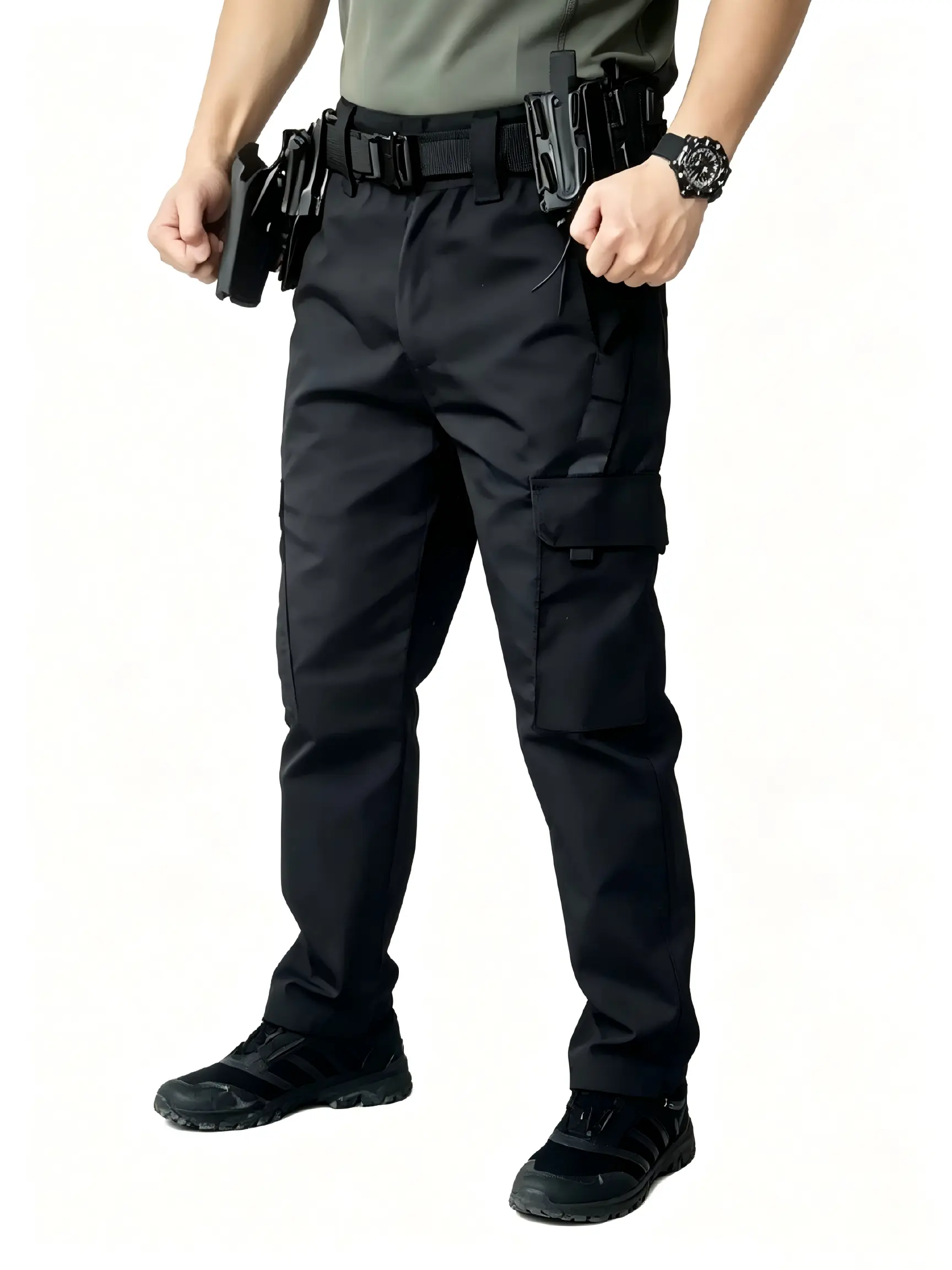 Men's Quick Dry Tactical Cargo Pants Water Resistant Stretch Multi Zipper Pockets Lightweight Straight Hiking Work Trousers for Outdoor Travel Hunting