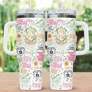 Tommen College 40oz Tumbler, Johnny Tumbler With Handle, Shannon Coffee Mug, Romantic Book Travel Cup, Gift for Fan