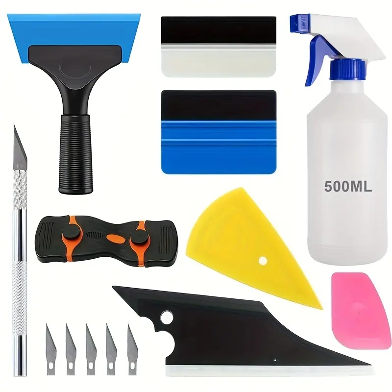 1 set Car Window Tint Application Tools Kit Glass Protective Film Installing Tool Installer Tool Car Window Film Squeegee Auto Vinyl Wrap Installation Kit Automotive Tools