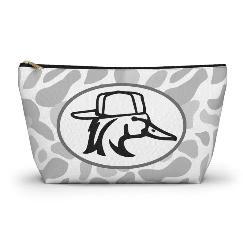 "Redneck Duck" Camo Pouch/ Gray Duck Camo Makeup Bag/ Camo Pencil Pouch/ Duck Hunting Cosmetic Bag/ Camouflaged Travel bag/ Camo Toiletry bag/ Back to School Bag