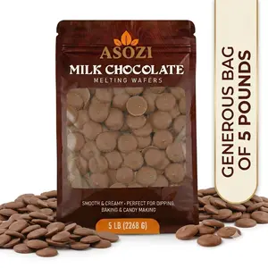 Milk Chocolate Melting Wafers - 5 pounds of Milk Chocolate Cocoa Lite, Perfect for Melting and Dipping, and Dubai Chocolate Bar, Premium Quality Chocolate Wafers for All Your Baking Needs - 80oz