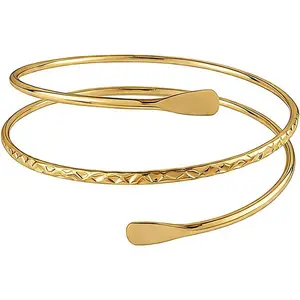 Minimalist Arm Cuff Bracelet Layered Armband Elegant Cuff Bangle Round Bracelet Stackable Geometric  for Women Men