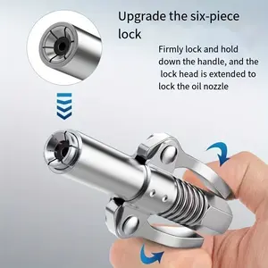 Lock clamp type dual handle butter gun oil nozzle Lock clamp type dual handle butter gun oil nozzle