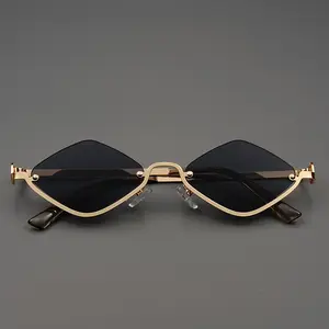 1pc of Small -shaped Fashion Glasses, European and American Trendy Semi-rimless Glasses, High-end Decorative Glasses for Men and Women