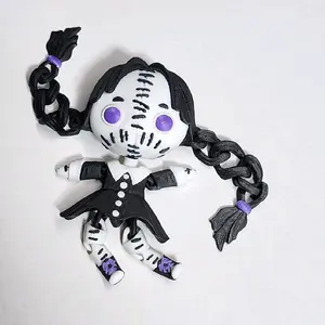 3D Printed Articulated Figurine by Twisty Prints (Wednesday Version) Decor