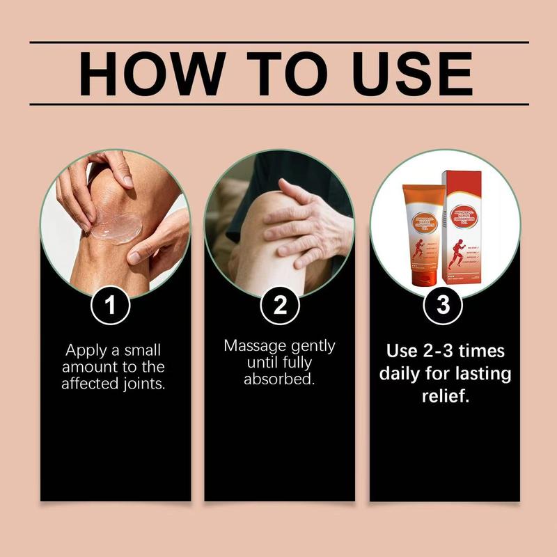 Joint Relief Massage Cream 100G for Knee Lumbar Neck Handle Foot Repair with Glucosamine Chondroitin Sulfate MSM Ginger Root Extract & Eucalyptus Oil