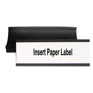 212 MAIN Magnetic Card Holders (10-Pack, 6 in. W x 2 in. H, Black) - Office Stationery Supplies, Data Paper Organizer, Desk Organizer Tidy, Work Accessories, Desk Setup Accessories for Visual Communication & Labeling