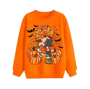Strawberry Shortcake Halloween Sweatshirt, Cute Pumpkin & Cat Fall Shirt, Vintage Bats Spooky Vibes Crewneck, Retro Cozy Autumn Gift