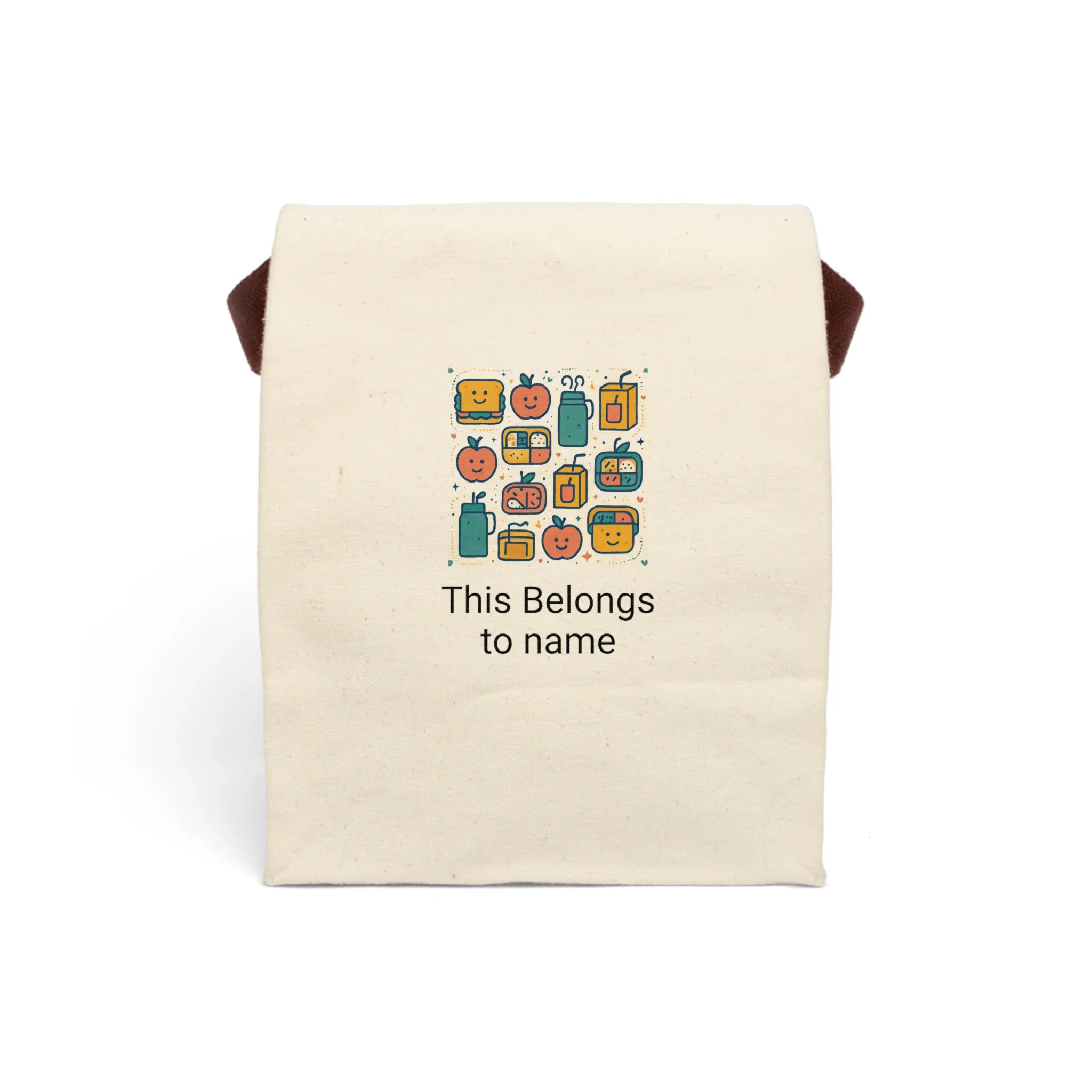 Personalized Canvas Lunch Bag, Cute Character Design, Eco-Friendly, Back to School, Lunch Tote, Gifts for Kids