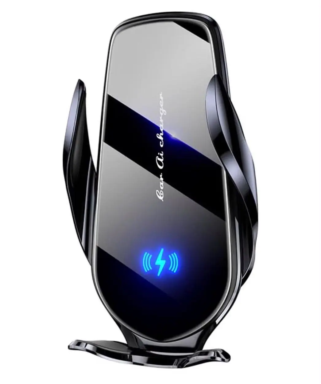 SpringTok Car Wireless Charger Air Vent Car Phone Holder Mount 15W Fast Charging Station Car Bracket For iPhone Samsung Adapter Adjustable Automatic Cable Clip Device Magnetic Protection Smartphone Cellphone fast charger phone Black Electronic