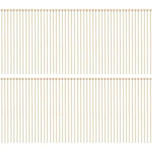 100 count Real 14K  Plated Ball  Pins, Brass Wire  Headpins 24 Gauge Satin Pins  Making Accessories for Crafting DIY