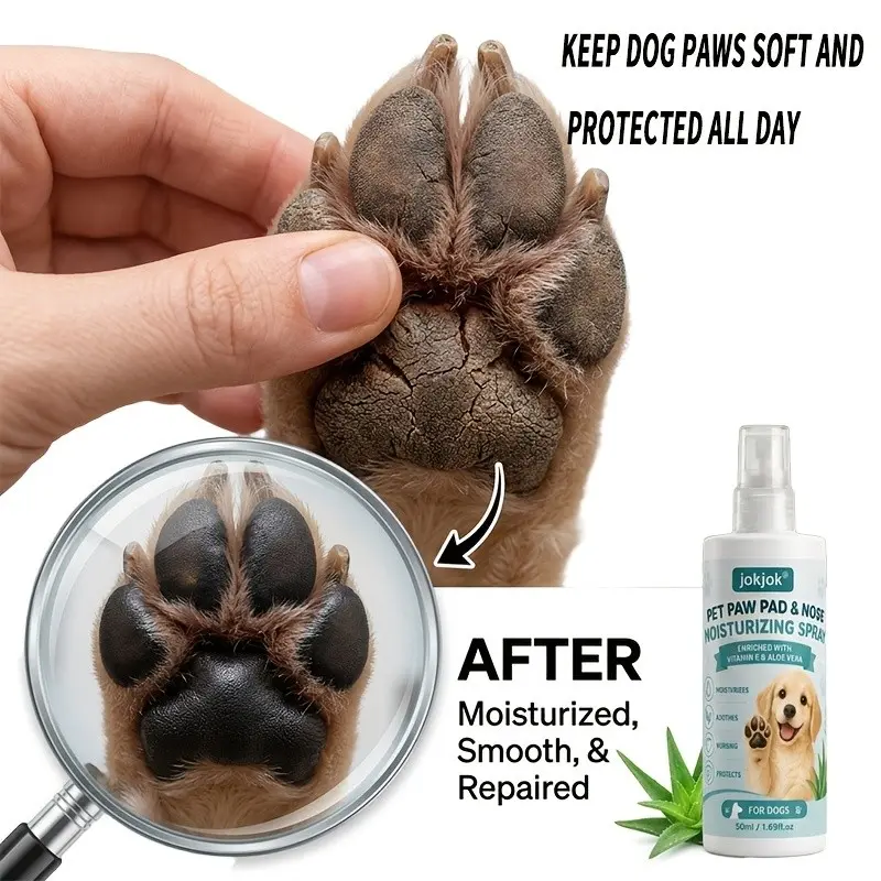 Spray" Must Be Translated As "spray" Pet Foot Hydration Repair Spray, for Outdoor Dog Walking, Moisturizes Paw Pads, Improves Dryness And Cracking, And Soothes Between Toes