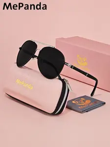 Mepanda 1 Piece Unisex Full Frame Sunglasses，Frog Frame Sunglasses UV400 Petite frame shape