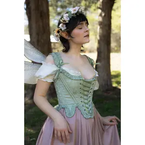 Mint Green Floral 18th Century Stays