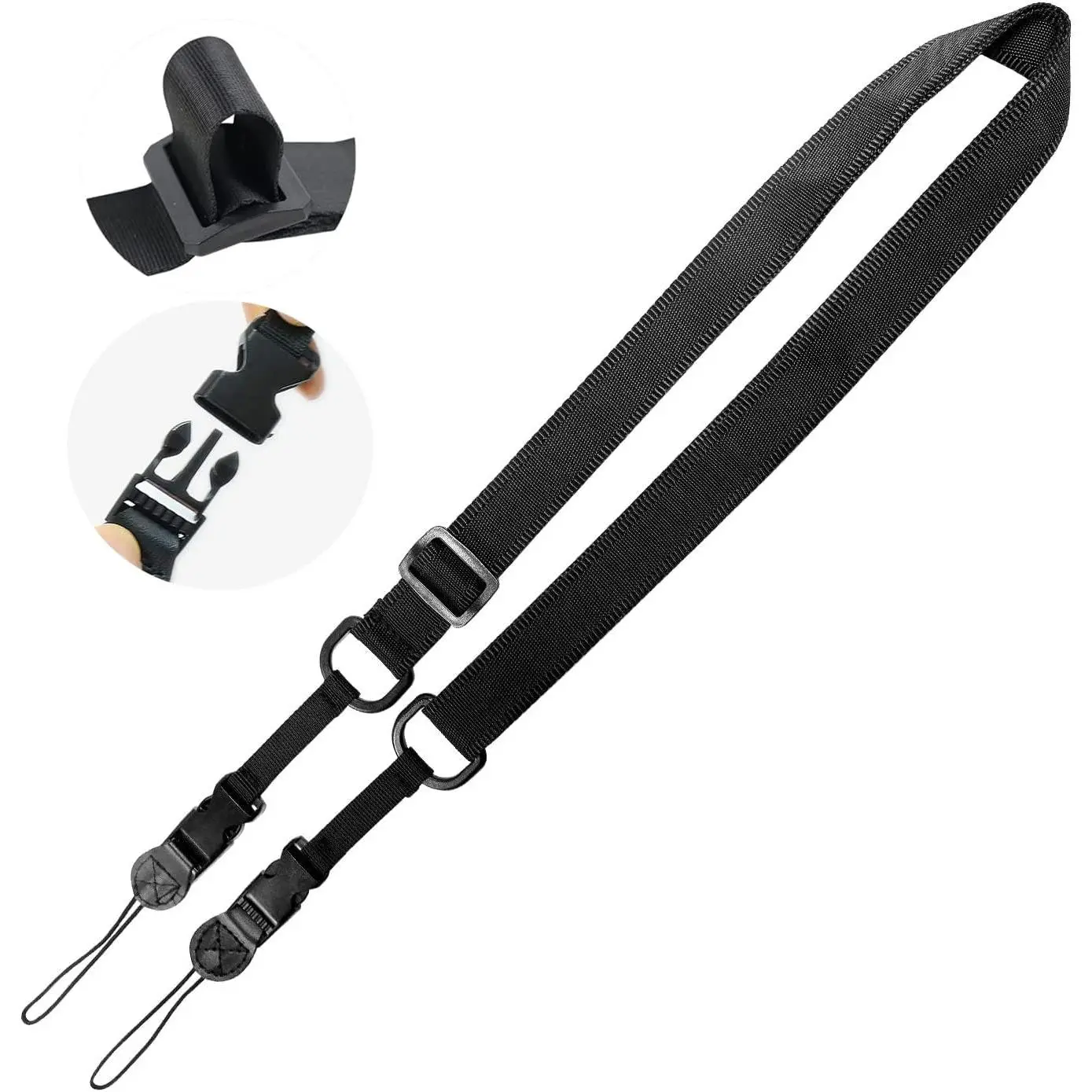 Portable Shoulder Strap for iPad/ Tablet Case/Camera- Adjustable removable Neck Strap-Nylon,Black