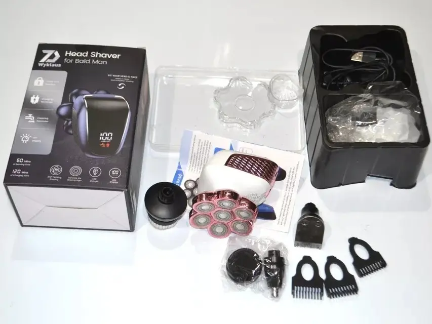 Wyklaus Pink 7D Head Shaver for Bald Men - Precision Grooming at Your Fingertips