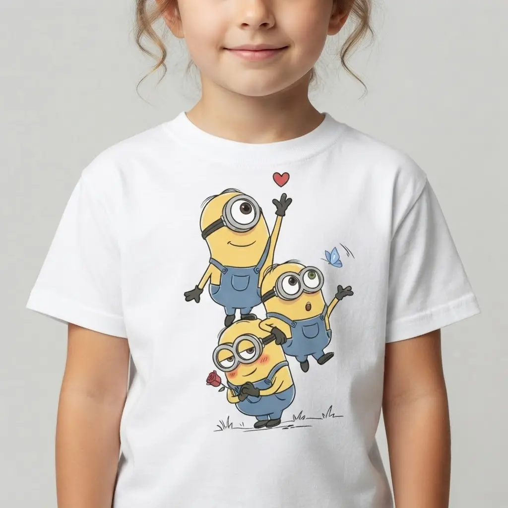 Cute Cartoon Character Bestie Shirt, Cartoon Tee, Funny Family Shirt, Best Friends Matching Street Style Graphic Tee