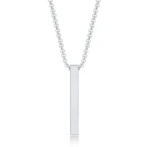 Silver Vertical Bar Necklace