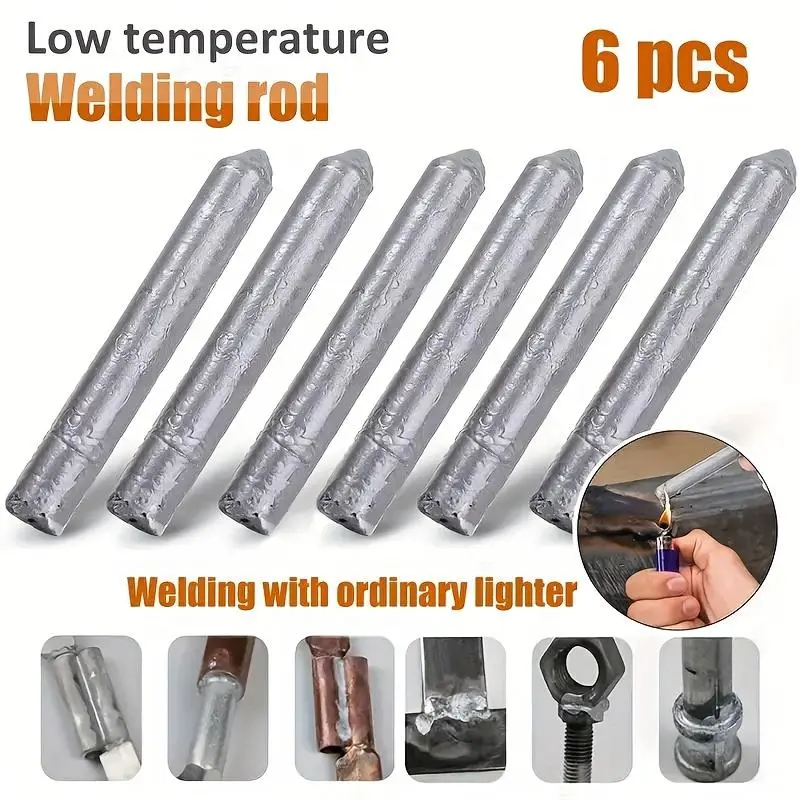 Low-Temperature Welding Rods, Multi-purpose Heavy Duty Fast Melting Core Rods for Stainless Steel, Copper, Iron & Aluminum, Welding Accessories