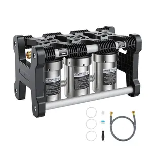 VEVOR RV Water Filter System, 5-Micron 3 Stage Premium RV Water Filtration System with Three Cartridges and 3/4" Fitting for RVs & Campers, Reduces Sediment, Chlorine, Heavy Metals, Odors and More