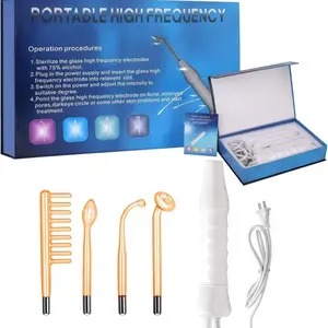 US standard plug, four in one facial neon light high-frequency stick, multifunctional facial and neck skin care tool, women's home facial beauty device set, daily care equipment, Facelift Wrinkle Reducer, Facial Care Tools