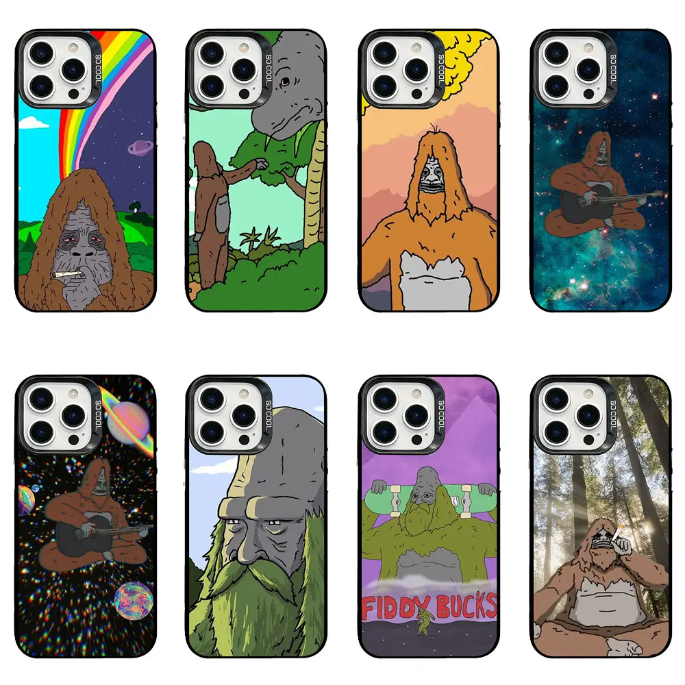The Big Lez Show Phone Case | Sassy the Sasquatch Trippy Stoner Meme Cartoon Art Cover For iPhone 11/12/13/14/15/16/17 Pro/Pro Max/Plus & Samsung S23/S24/S25/S26 Ultra, Protective Case For Big Lez Fans, Birthday/Christmas Gift