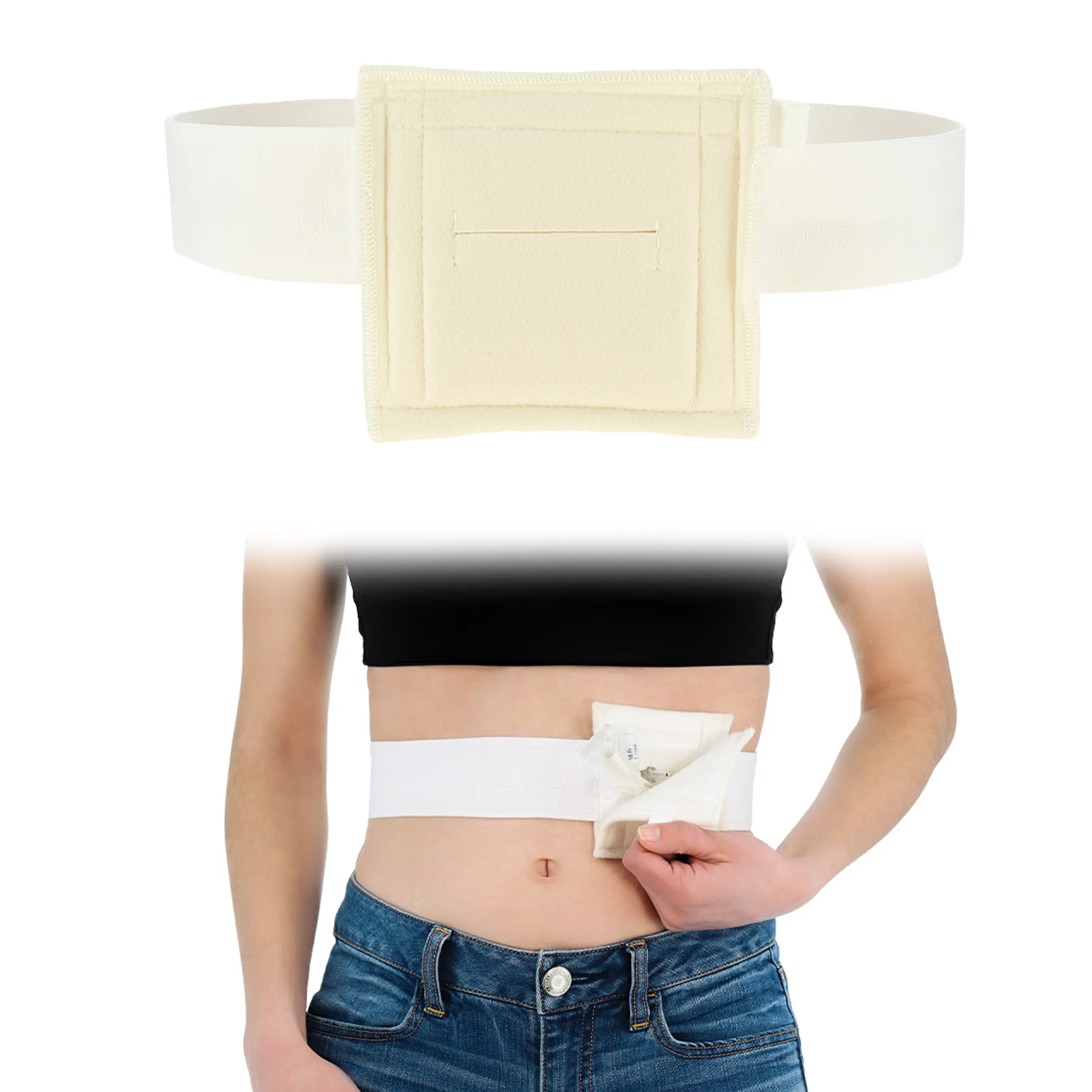 Core Products NelMed G-Tube Holder – Feeding Tube Belt Holder for PEG, G, J Tubes – Adjustable, Discreet Support for Tube Feeding