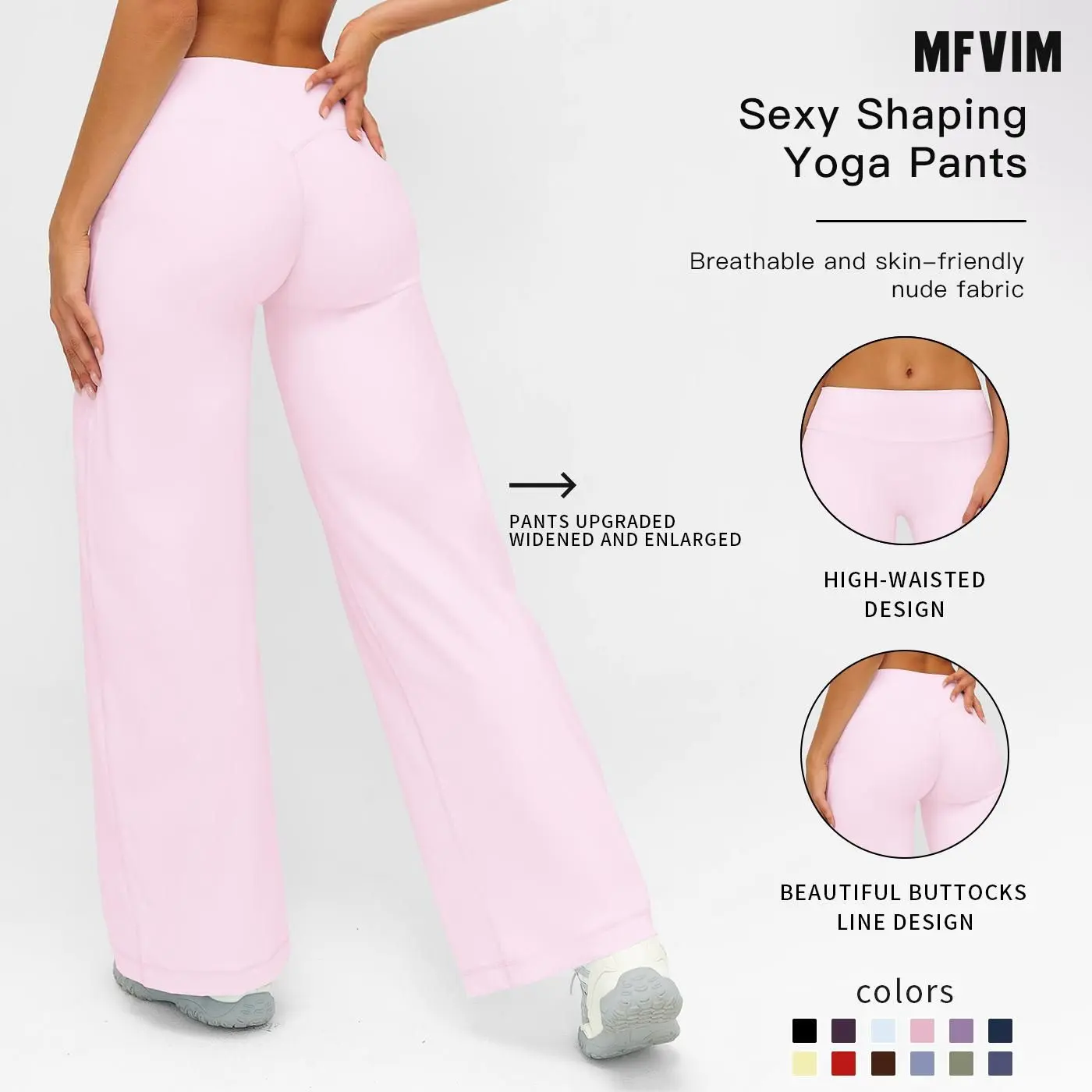 MFVIM Straight Leg Pants Upgraded Version Widened And Flared Trousers Fitness Sports Women's Training Slimming Pants Gym Sports Outdoor Versatile Trousers Yoga Pants Outdoor Sports,summerwins,travel essentials,camping essentials