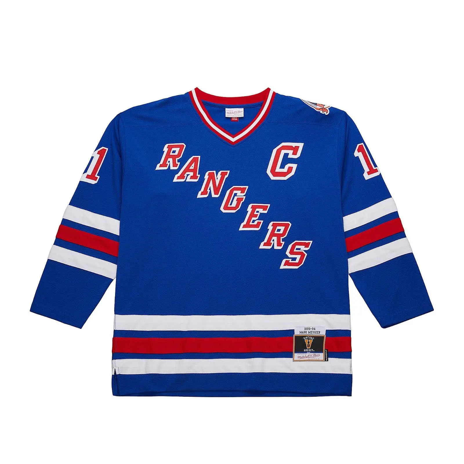 Mark Messier New York Rangers 1993-94 Blue Power Play Player Jersey NHL Throwback Hockey Fan Gear Mitchell & Ness