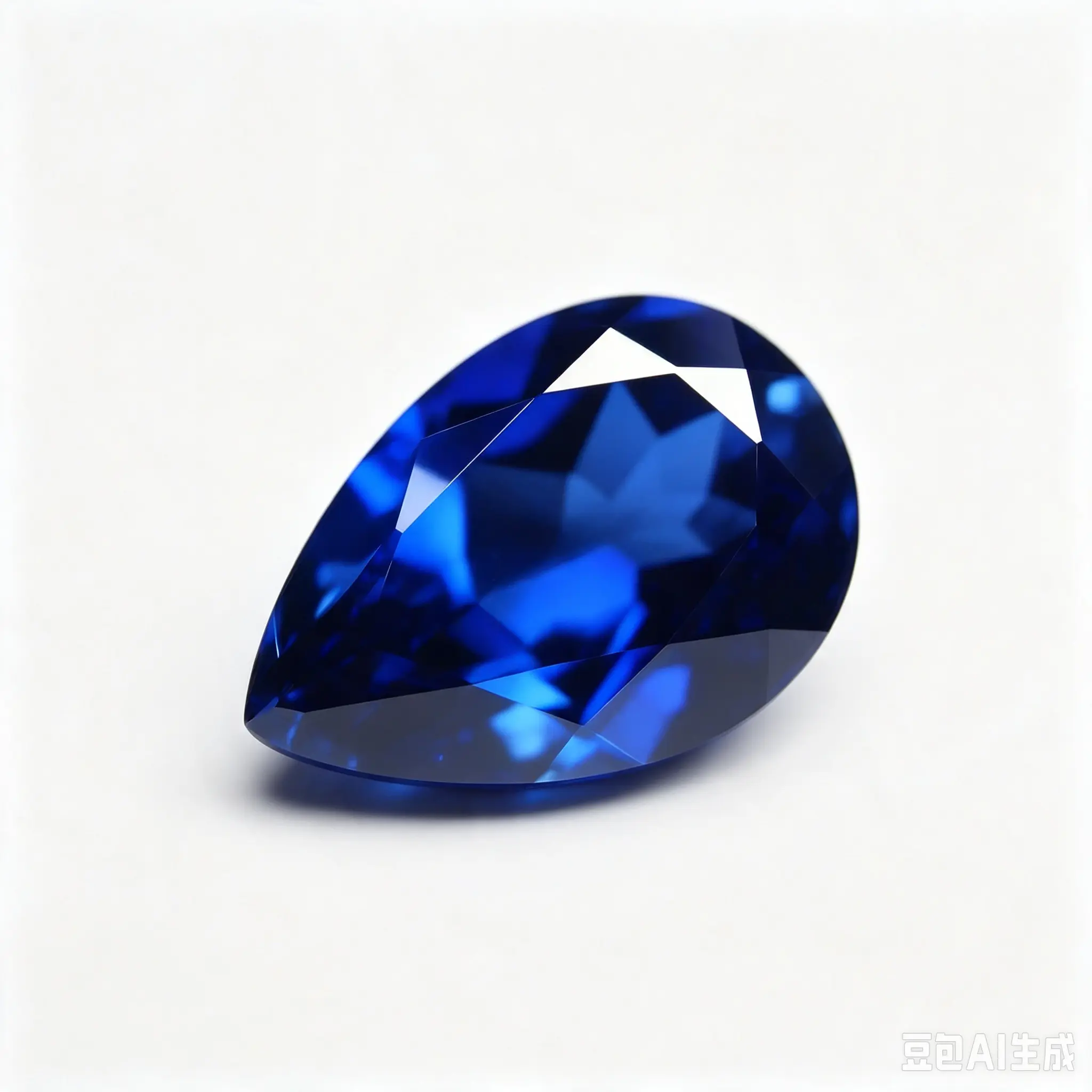 Lab-Grown Pear Cut Blue Sapphire With AGL Certificate