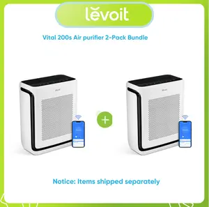 LEVOIT Vital 200s Air Purifier for Home Large Room Up to 1900 Ft², Smart WiFi, HEPA Washable Filter, Anti-allergy, Pet Hair, Smoke, Pet Odors, 2-Pack Bundle