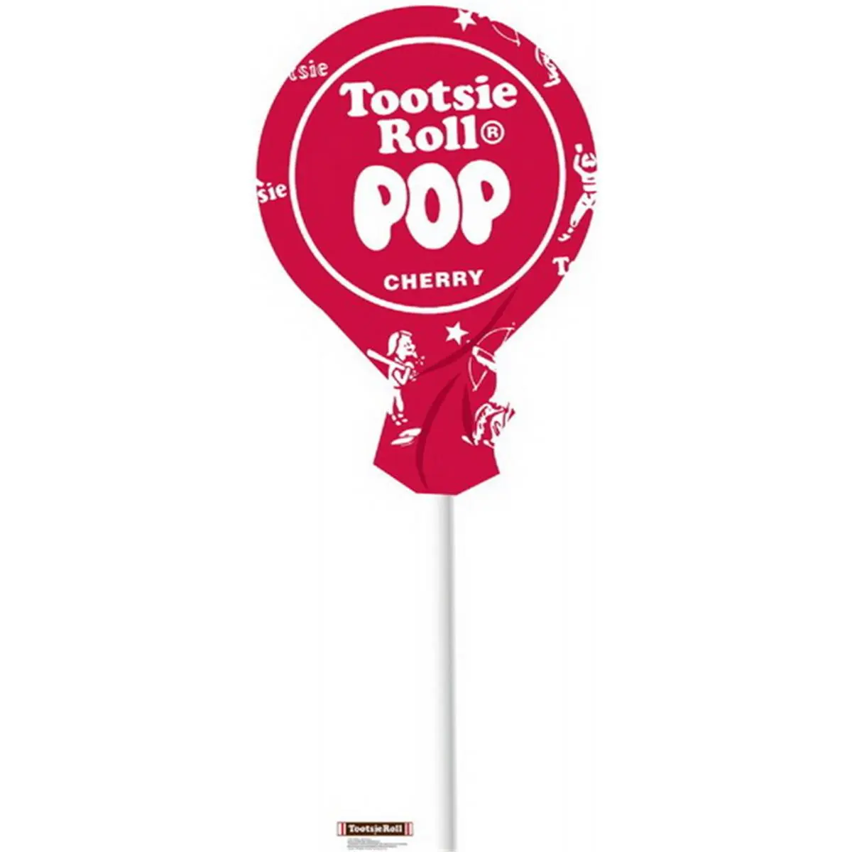 Advanced Graphics Tootsie Pop Cherry Life-Size Cardboard Standup, 66-Inch Tall Novelty Party Decor, Birthday Cutout with Built-in Easel Back, Birthday Party Decor