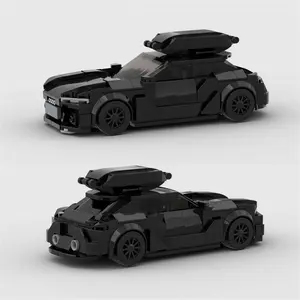 Cross-Border MOC Building Blocks Compatible with Lego Audi RS6 Racing Car Speed Eight-Grid Car Series Black Edition