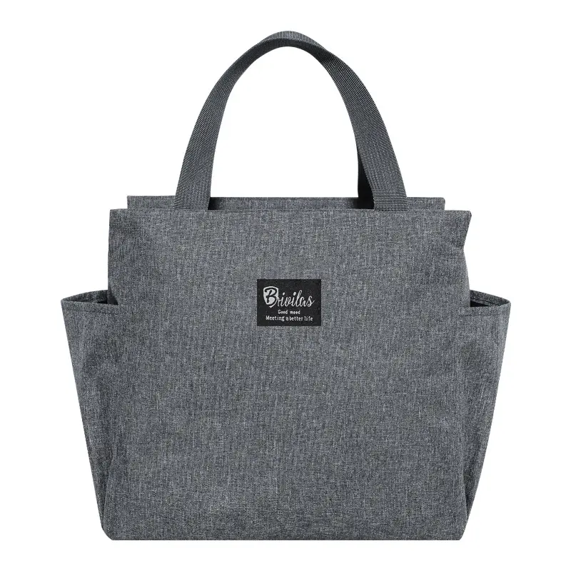 Insulated Lunch Bag with Pockets for Women & Men, Water Resistant Tote Box for Work, Travel and Picnic