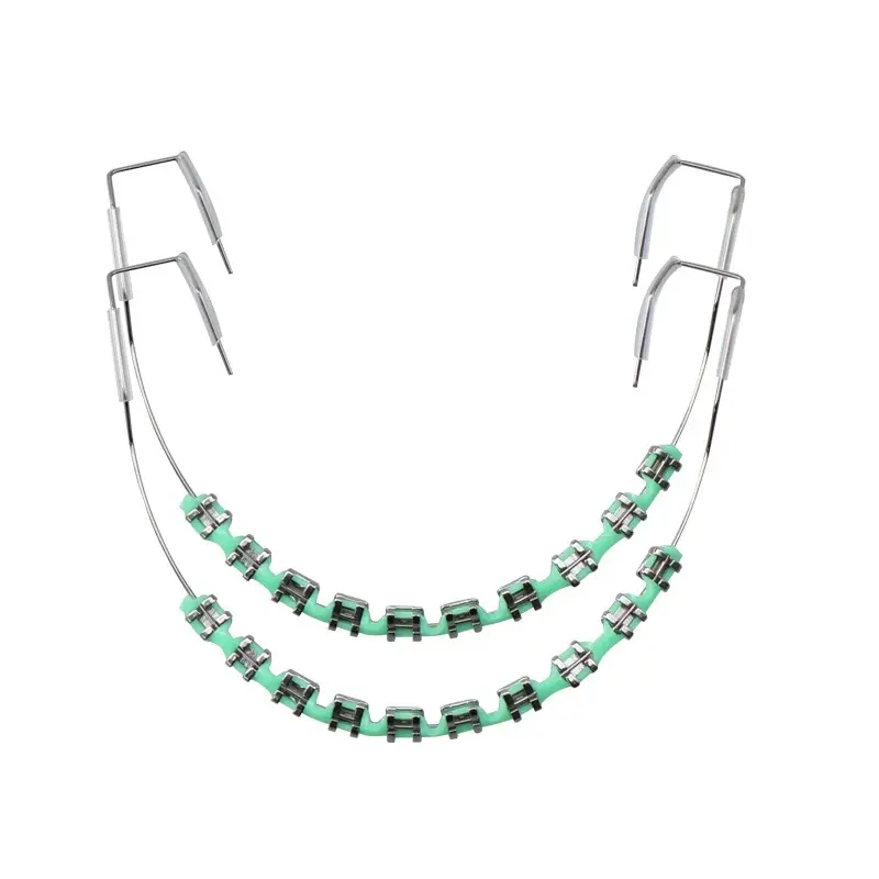 Fashionable Colored Metal Wire Temporary Metal Decorative Braces, High-Quality Temporary Braces，High-Quality Tooth Braces Kit - Stylish Metal Bracket, Colorful Temporary Teeth Accessories, Metal Wires, Orthodontic Fixed Bands