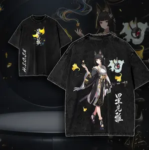 Miyabi Blossom Zenless Zone Zero ZZZ Game Glitch Graphic T-shirt Streetwear Oversized Bungie Fan Gift Heavyweight Aesthetic Print Unisex Top
