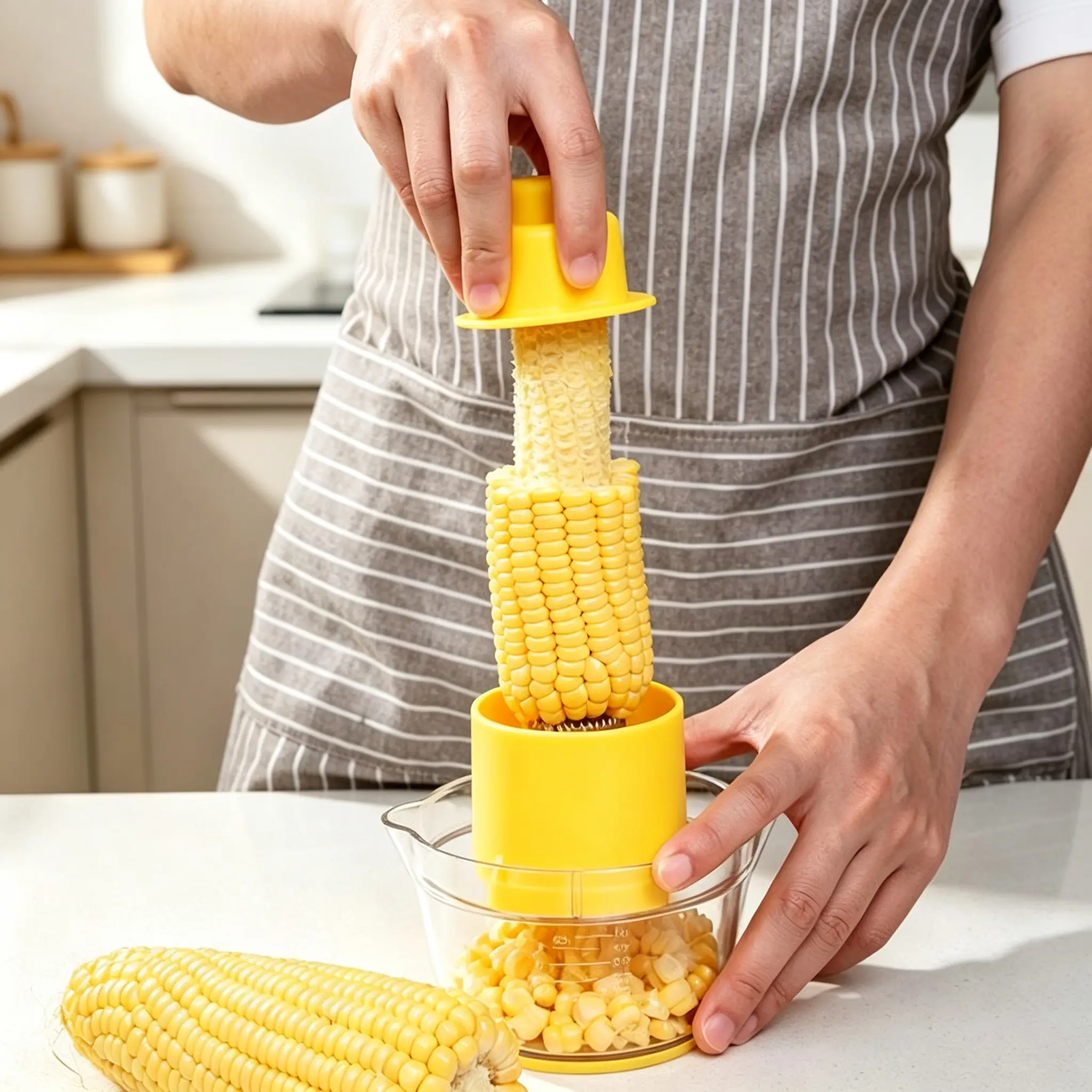 Multifunctional Corn Sheller, Corn Kernel Remover Tool, Corn Stripper for Fresh Corn, Kitchen Gadget