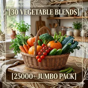 Heirloom Vegetable Seeds Vault, 30 Varieties Non-GMO Survival Garden Kit