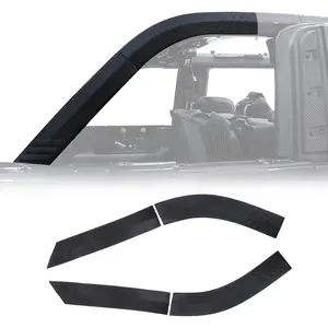 D-Pillar Roll Bar Padding Protector Cover Compatible with 2021 2022 2023 2024 2025 New Ford Bronco 4 Door Roll Cage Edge Paint Protection Guard Prevent Scratching Exterior Accessories 4 Pack