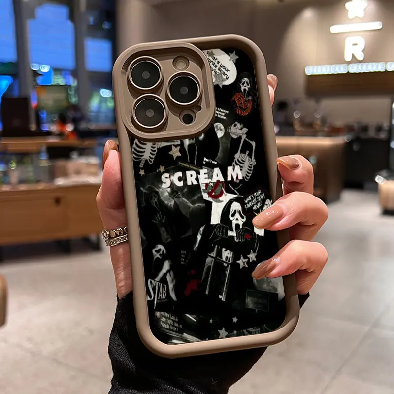 Phone Case for iPhone 17 Pro Max 16 Plus 15 14 13 12 11 Air E Ghost Face Killer Pattern Pocket-Friendly Shockproof Silicone Protective SoftCase - TikTok Shop Phone Case for iPhone 17 Pro Max 16 Plus 15 14 13 12 11 Air E Ghost Face Killer Pattern Pocket-Friendly Shockproof Silicone Protective SoftCase - TikTok Shop