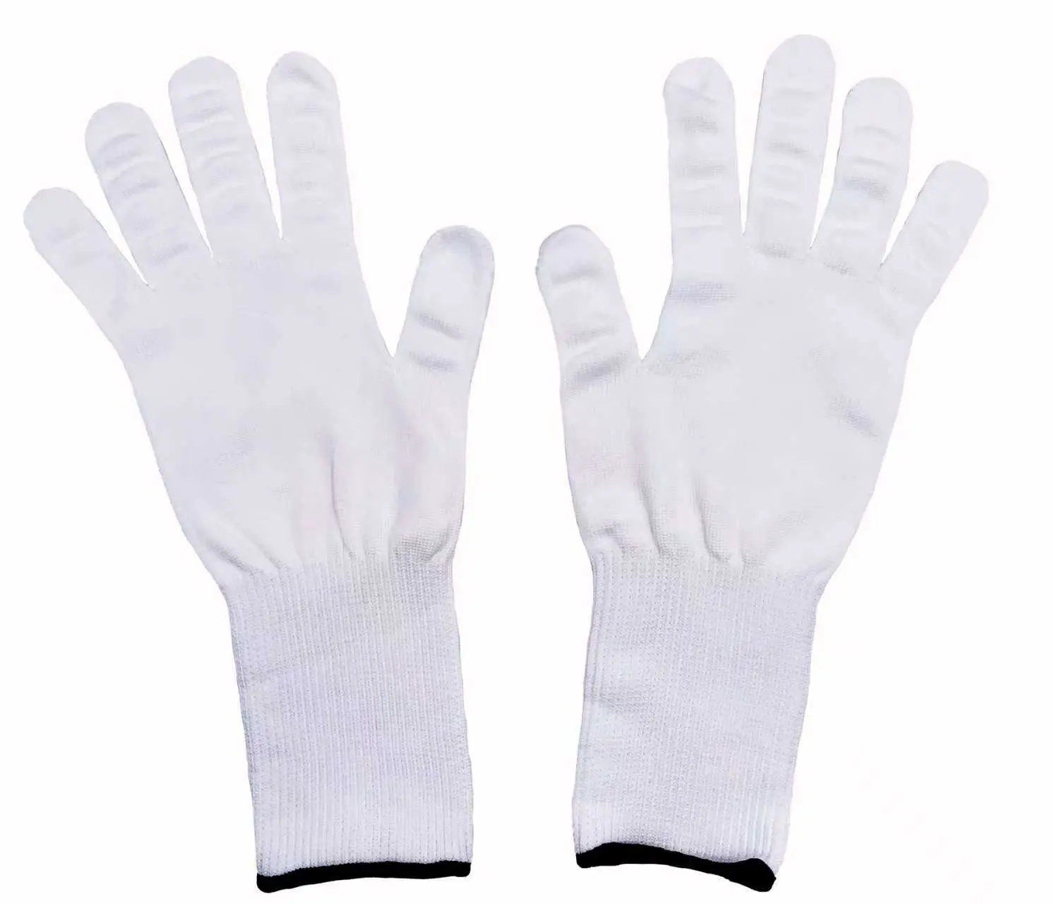 Clean & Silicone-Free Extended Length White Polyester Coated Work Gloves - Precision Knit, Flexible & Comfortable, Uncoated Dry Hand Liner, Enhanced Accuracy, for Clean Rooms, Logistics, Household Chores