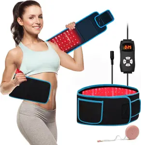 Dual Wavelength Red & Infrared Light Therapy Belt, Flexible Back Care Wrap with 660nm LED & 850nm IR Deep Therapy Pad, Timer Control, Ergonomic Design, USB-Powered Pain Relief Products for Beauty & Personal Care