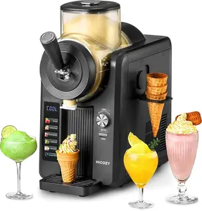 [New Year Gift] HiCOZY F3 Slushie Machine & Ice Cream Maker, Slushy Machine for Home, No Ice Needed, Self-Cleaning, 5 Presets for Soft Ice Cream, Spiked Slushie, Cold Drink, Milk Shake, and More