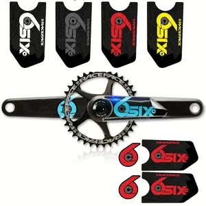 1SET Street Trendy Mountain Bike Crankset Professional Modification Logo Sticker Stick on mountain bike cranksets or cycling modification backpacks, this multi-color RACEFACE 6SIXC set decor instantly has a professional modification vibe Gear Decals
