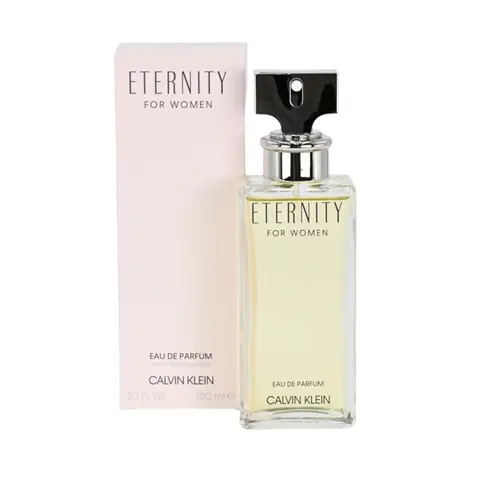 Calvin Klein Eternity Parfum for Women Eau de Parfum Spray, 3.4 fl oz (3-3.9 fl oz) Regular Edition Single Item - Romantic Scent Blend with Soft Florals, Exotic Fruits, Spicy Patchouli, Amber Warmth, Recommended for Daytime