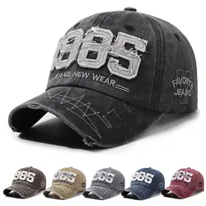 European And American Old Hat Soft Top Cap Retro Letter Baseball Cap Men And Women All-Match Korean Style Face Small Hat Trend